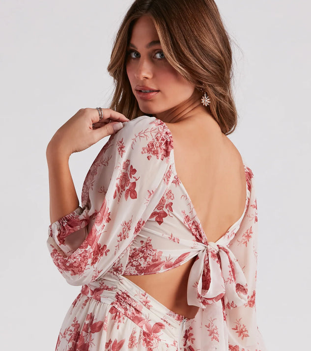 Sunday Girl Floral Chiffon Skater Dress | Windsor Sunday Girl Floral Chiffon Skater Dress | Windsor