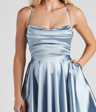 Sleek And Flirty Satin Skater Dress