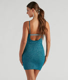 Glimmer Girl Glitter Knit Mini Dress