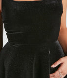 Glitter Magic Velvet Skater Dress