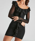 Drinks With The Girls Mesh Mini Dress