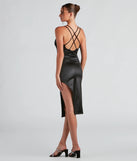 Cocktail Hour Satin Midi Dress
