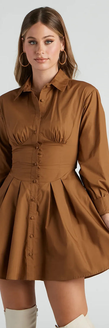 Fall Ritual Poplin Shirt Dress