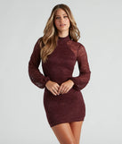 New Romantics Lace Mock Neck Dress