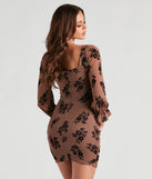 Sweet And Femme Floral Velvet Dress