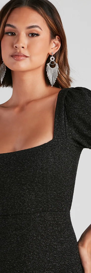 Make An Entrance Glitter Mini Dress