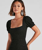 Make An Entrance Glitter Mini Dress