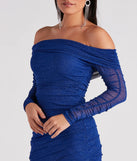 Revamp your 2025 wardrobe with this chic addition, the Dazzle The Night Glitter Mesh Mini Dress in royal blue, perfect for elevating your style in the new year.