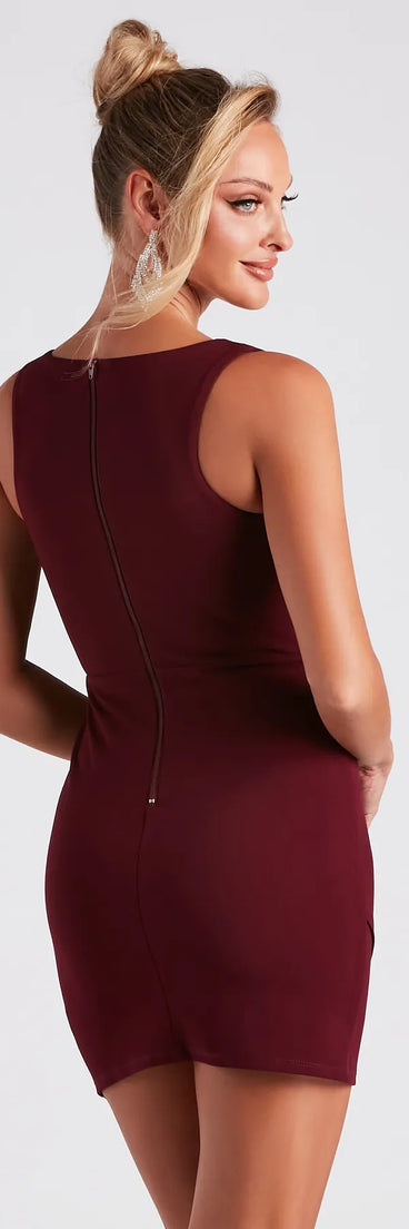 It Beauty Crepe Wrap Mini Dress