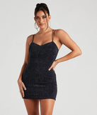 Midnight Muse Glitter Knit Mini Dress