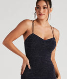 Midnight Muse Glitter Knit Mini Dress