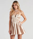 Glowing Gem Strapless Skater Dress