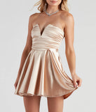 Glowing Gem Strapless Skater Dress