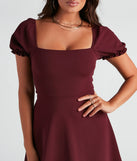 Swept Away Crepe Skater Short Dress