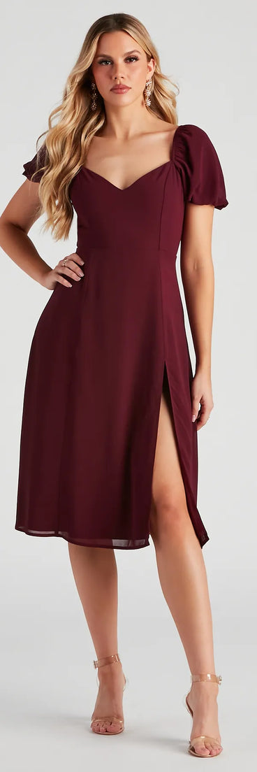 Sweet Harmony Chiffon Midi Dress