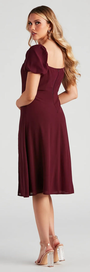 Sweet Harmony Chiffon Midi Dress