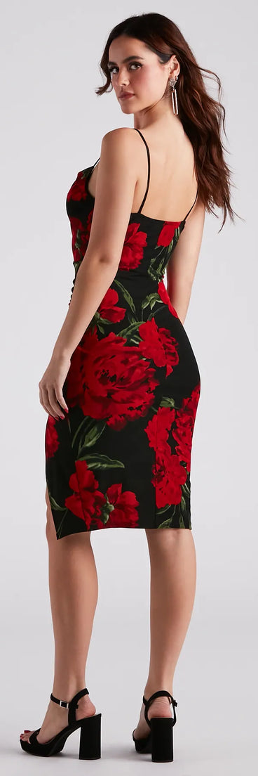 Bring On The Romance Floral Midi Dress