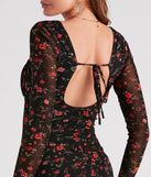 Into The Floral Mesh Mini Dress