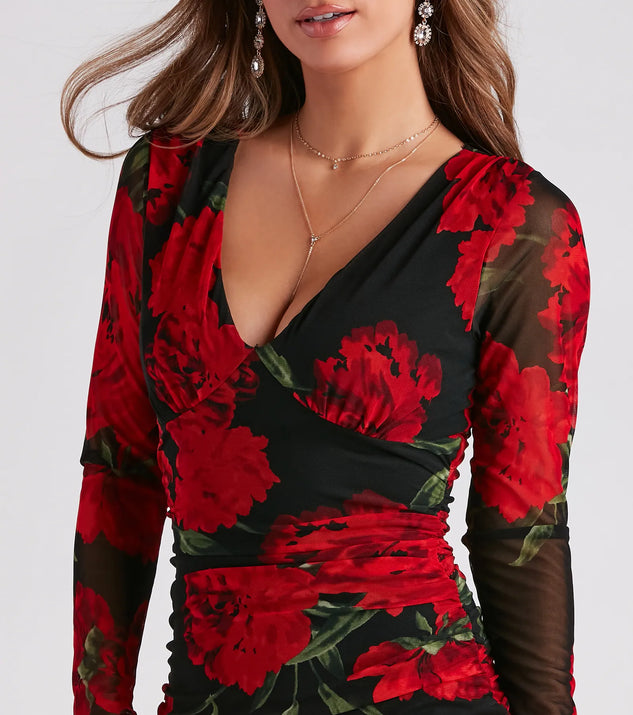 peppered petals mesh dress Picking Petals Floral Mesh Dress