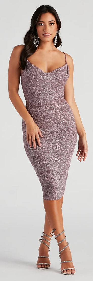 Gorgeous Vibes Glitter Knit Midi Dress