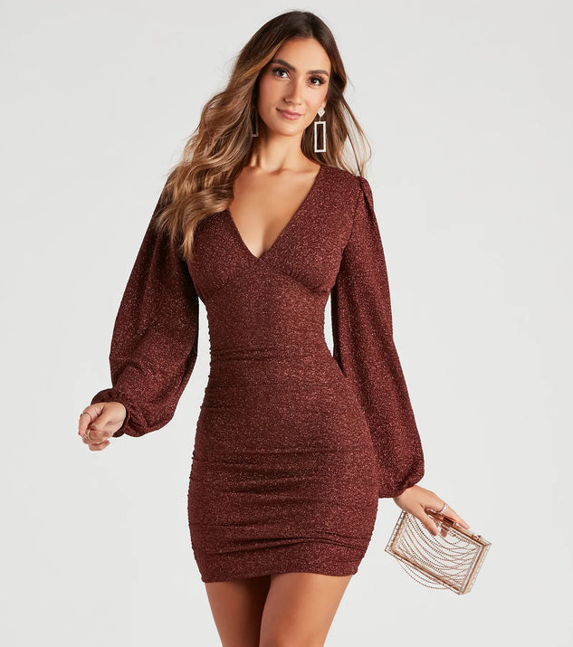 brown skin tight dress Maxi Long Sleeve Dress With Dresses For Juniors Get Glitzy Glitter Knit Bodycon Meroy Butter Yellow Wedding Guest Sizes for daughter's dress:62 cm With The Same Color