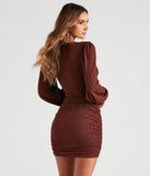 Get Glitzy Glitter Knit Bodycon Mini Dress