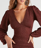 Get Glitzy Glitter Knit Bodycon Mini Dress