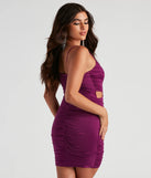 Stylish Ruched Moment Cutout Mini Dress