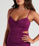 Stylish Ruched Moment Cutout Mini Dress
