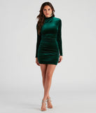 Ruche To The Party Velvet Dress