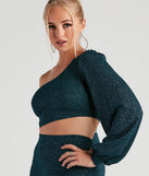 Revamp your 2025 wardrobe with this chic addition, the Steal The Shine Glitter Cutout Dress in teal, perfect for elevating your style in the new year.