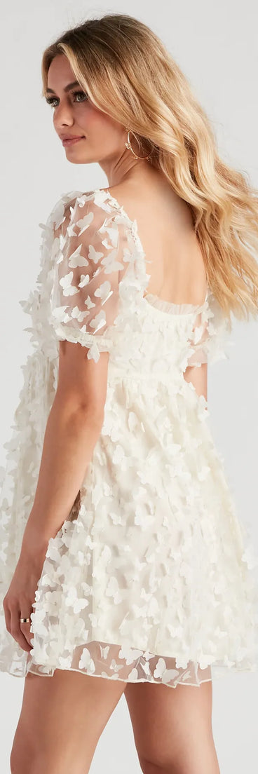 Sunshine Butterfly Skater Dress