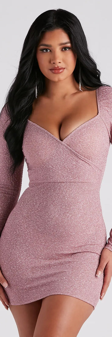 Glam Girl Era Glitter Knit Mini Dress