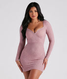 Glam Girl Era Glitter Knit Mini Dress