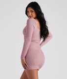 Glam Girl Era Glitter Knit Mini Dress