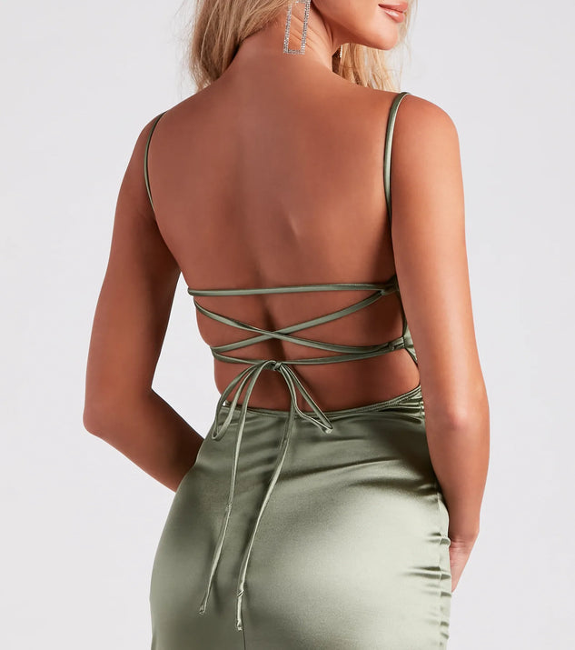 Luxurious Night Satin Midi Dress | Windsor Luxurious Night Satin Midi Dress | Windsor