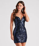 Let Me Glow Sequin Lace-Up Dress