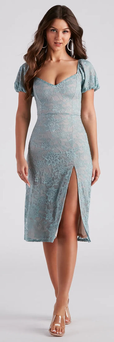 Sweet As Can Be Lace Midi Dress