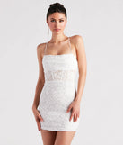Chic Devotion Lace Cowl Neck Mini Dress