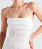Chic Devotion Lace Cowl Neck Mini Dress