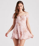 Sweet Life Floral Chiffon Skater Dress