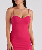 Best In Town Crepe Sweetheart Midi Dress