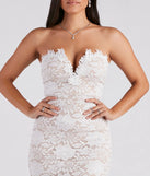 Chic Impression Strapless Lace Midi Dress