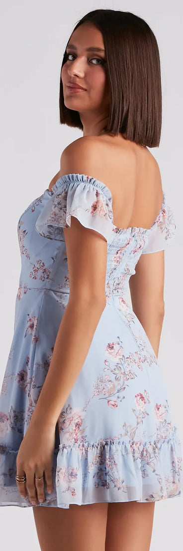 Easy Breezy In Floral Chiffon Dress