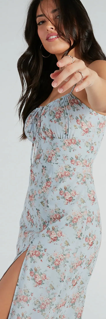 The Garden Of Roses Chiffon Midi Dress is a casual dress for more than special occasions with a fitted or flowy silhouette and accents in the most recent trends!