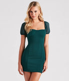 Taken By The View Crepe Bodycon Dress
