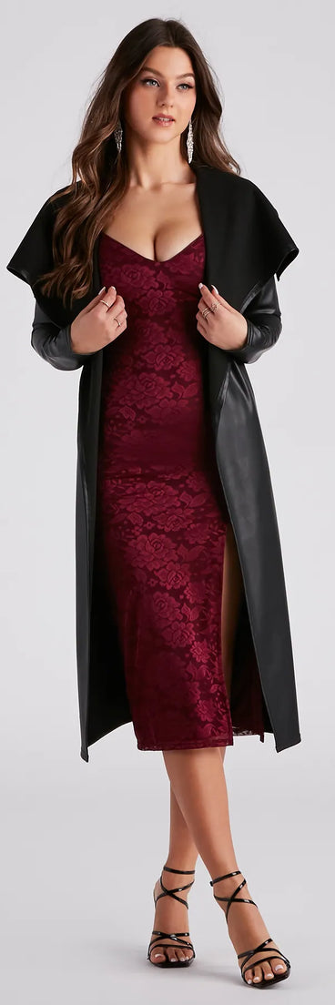 Luxe Blossoms Floral Midi Dress