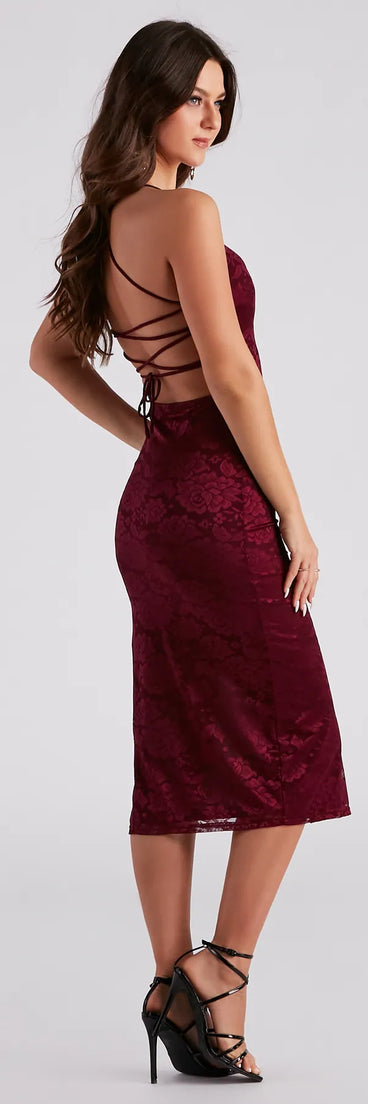 Luxe Blossoms Floral Midi Dress