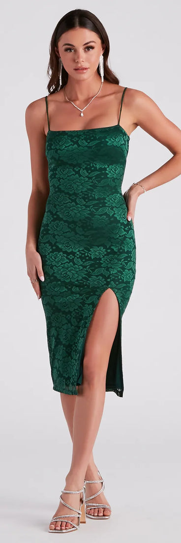 Date Night Approved Floral Lace Midi Dress