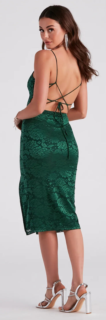 Date Night Approved Floral Lace Midi Dress